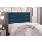 Cabeceira Cama Box King 195 Cm Gênova Veludo Azul Marinho S04