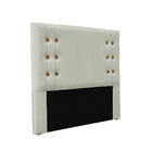 Cabeceira Cama Box King 195 Cm Gênova Veludo Prata S04 - D'ro