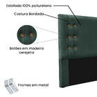 Cabeceira Cama Box King 195 Cm Gênova Veludo Verde S04 - D'ro