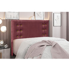 Cabeceira Cama Box King 195 Cm Gênova Veludo Vinho S04 - D'ro