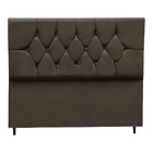 Cabeceira Cama Box King 195 Cm Geovana Suede Marrom