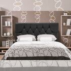 Cabeceira Cama Box King 195 Cm Geovana Suede Preto