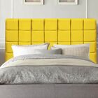Cabeceira Cama Box King 195 Cm Mariana Suede Amarelo
