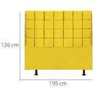Cabeceira Cama Box King 195 Cm Mariana Suede Amarelo