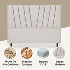 Cabeceira Cama Box King 195 Cm Noah Em Suede Com Frame Terrac