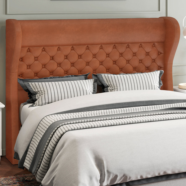 Cabeceira Cama Box King 195 Cm P05 Madrid Couríssimo Camel -