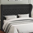 Cabeceira Cama Box King 195 Cm P05 Madrid Couríssimo Preto -