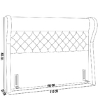 Cabeceira Cama Box King 195 Cm P05 Madrid Linho Bege Escuro -