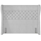 Cabeceira Cama Box King 195 Cm P05 Madrid Linho Cinza Claro -