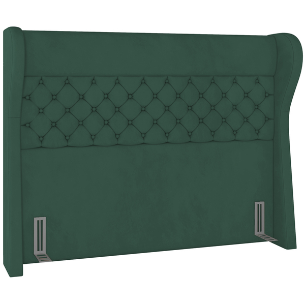Cabeceira Cama Box King 195 Cm P05 Madrid Veludo Verde - Lyam