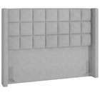 Cabeceira Cama Box King 195 Cm P05 Paris Linho Cinza Claro -