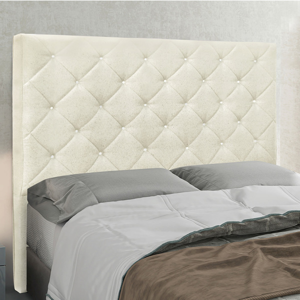 Cabeceira Cama Box King 195 Cm Tania Linho Natural S04 - D'ro