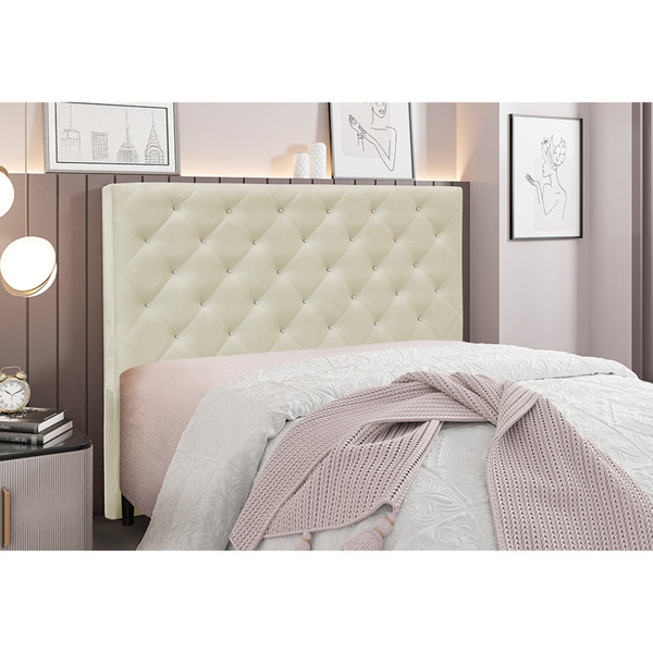 Cabeceira Cama Box King 195 Cm Tania Veludo S04 - D'rossi - B