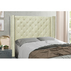 Cabeceira Cama Box King 195 Cm Vicenza Linho Natural S04 - D'