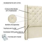 Cabeceira Cama Box King 195 Cm Vicenza Linho Pérola S04 - D'r