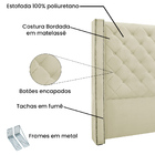 Cabeceira Cama Box King 195 Cm Vicenza Veludo S04 - D'rossi -