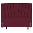 Cabeceira Cama Box King 195 Cm Vivian Em Suede Com Frame Bordô