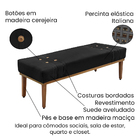 Cabeceira Cama Box King 195cm E Recamier Gênova Suede S04 - D
