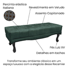 Cabeceira Cama Box King 195cm E Recamier Vicenza Veludo Verde
