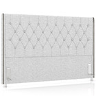 Cabeceira Cama Box King 195cm Estofada Frizza P05 Linho Cinza