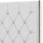 Cabeceira Cama Box King 195cm Estofada Frizza P05 Linho Cinza