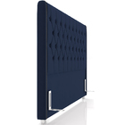 Cabeceira Cama Box King 195cm Estofada Frizza P05 Veludo Azul