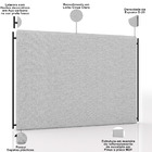 Cabeceira Cama Box King 195cm Estofada Goya P05 Linho Cinza C