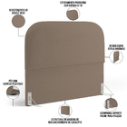 Cabeceira Cama Box King 195cm Lanna Com Puff Recamier Doha W0