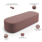 Cabeceira Cama Box King 195cm Lanna Com Puff Recamier Doha W0