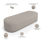 Cabeceira Cama Box King 195cm Lanna Com Puff Recamier Doha W0