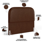 Cabeceira Cama Box King 195cm Lanna Com Puff Recamier Doha W0