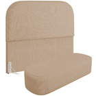 Cabeceira Cama Box King 195cm Lanna Com Puff Recamier Doha W0