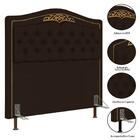 Cabeceira Cama Box King 195cm Marcheli Corano Marron Escuro
