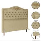 Cabeceira Cama Box King 195cm Marcheli Linho Areia