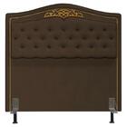 Cabeceira Cama Box King 195cm Marcheli Suede Chocolate