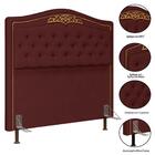 Cabeceira Cama Box King 195cm Marcheli Suede Vinho