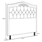 Cabeceira Cama Box King 195cm Marcheli Suede Vinho