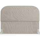 Cabeceira Cama Box King 195cm Orgânica Lanna W01 Linho Bege -