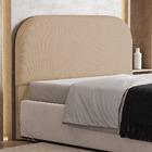 Cabeceira Cama Box King 195cm Orgânica Lanna W01 Linho Bege E