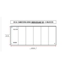 Cabeceira Cama Box King 6 Individual Alce Couch Linho Cinza 1