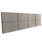 Cabeceira Cama Box King 8 Blocos Alce Couch Linho Cinza Clari