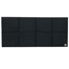 Cabeceira Cama Box King 8 Blocos Alce Couch Suede Preto 195cm