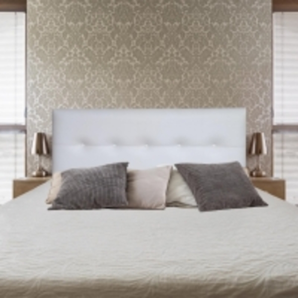 Cabeceira Cama Box King Durasi 05 Corino Branco 195 X 120 Rbl