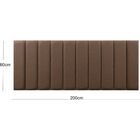 Cabeceira Cama Box King Linho Marrom Kit Com 10 Placas