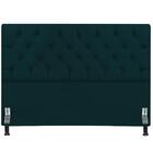 Cabeceira Cama Box King Size 195 Cm Botão Azul Marin
