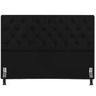 Cabeceira Cama Box King Size 195 Cm Botão Preto