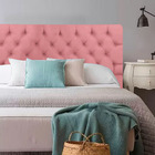 Cabeceira Cama Box King Size 195 Cm Botão Rose