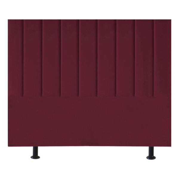 Cabeceira Cama Box King Size Estofada 195 Cm Carla Suede Bordô