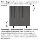 Cabeceira Cama Box King Size Estofada 195 Cm Carla Suede Cinz