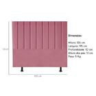 Cabeceira Cama Box King Size Estofada 195 Cm Carla Suede Rosa